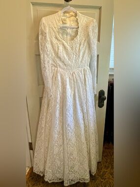 Gunne Sax Ivory Lace Romantic Bridal Dress Bodice